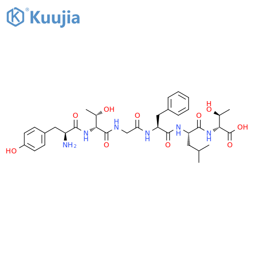 D-Threonine,N-[N-[N-[N-(N-L-tyrosyl-D-threonyl)glycyl]-L-phenylalanyl]-L-leucyl]- structure