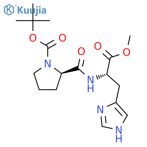 L-Histidine, N-[1-[(1,1-dimethylethoxy)carbonyl]-D-prolyl]-, methyl ester structure