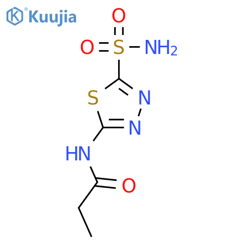 N-(5-sulfamoyl-1,3,4-thiadiazol-2-yl)propanamide structure