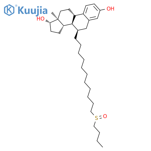 Estra-1,3,5(10)-triene-3,17-diol, 7-[11-(butylsulfinyl)undecyl]-, (7a,17b)- structure