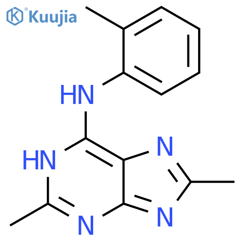 1H-Purin-6-amine, 2,8-dimethyl-N-(2-methylphenyl)- structure