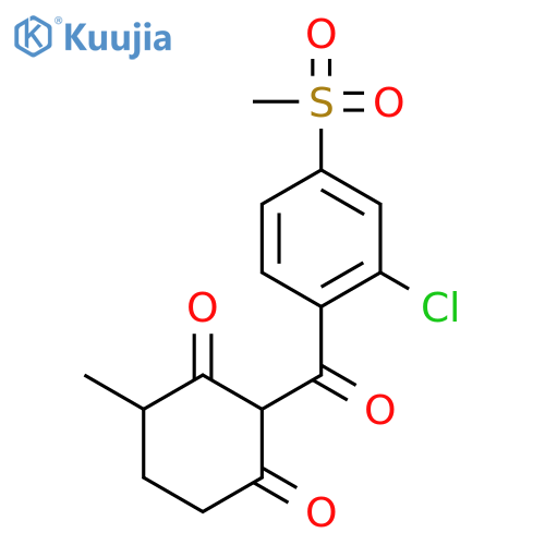 1,3-Cyclohexanedione, 2-[2-chloro-4-(methylsulfonyl)benzoyl]-4-methyl- structure
