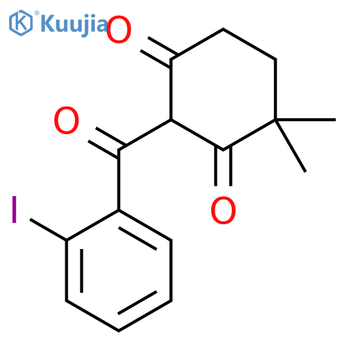 1,3-Cyclohexanedione, 2-(2-iodobenzoyl)-4,4-dimethyl- structure