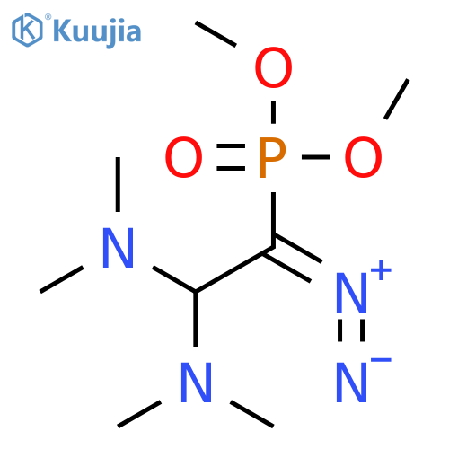 Phosphonic acid, [1-diazo-2,2-bis(dimethylamino)ethyl]-, dimethyl ester structure