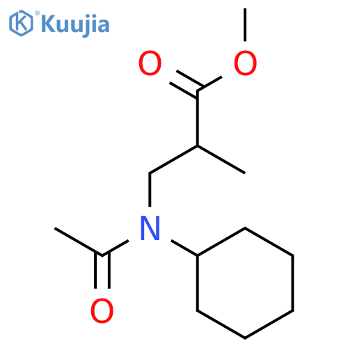 Propanoic acid, 3-(acetylcyclohexylamino)-2-methyl-, methyl ester structure