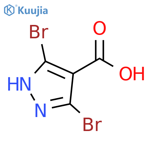 3,5-dibromo-1H-pyrazole-4-carboxylic acid structure