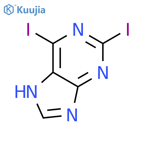 2,6-Diiodo-7H-purine structure