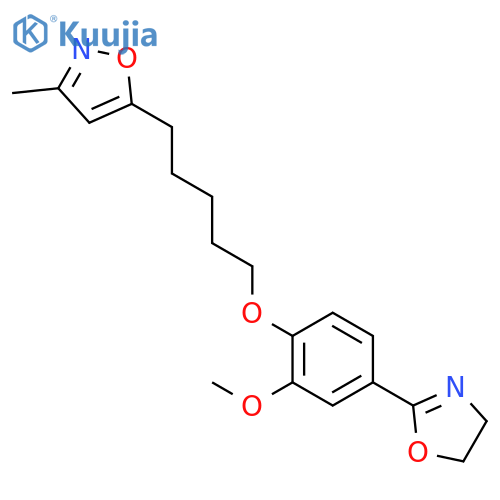 5-{5-[4-(4,5-dihydro-1,3-oxazol-2-yl)-2-methoxyphenoxy]pentyl}-3-methylisoxazole structure