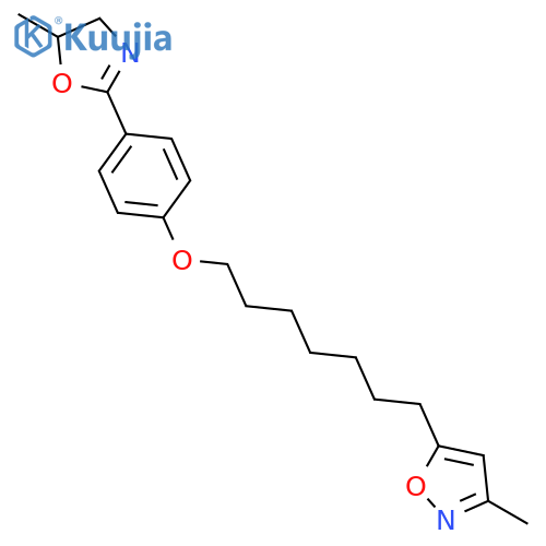3-methyl-5-{7-[4-(5-methyl-4,5-dihydro-1,3-oxazol-2-yl)phenoxy]heptyl}isoxazole structure