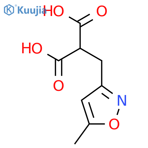 2-(5-methyl-1,2-oxazol-3-yl)methylpropanedioic acid structure
