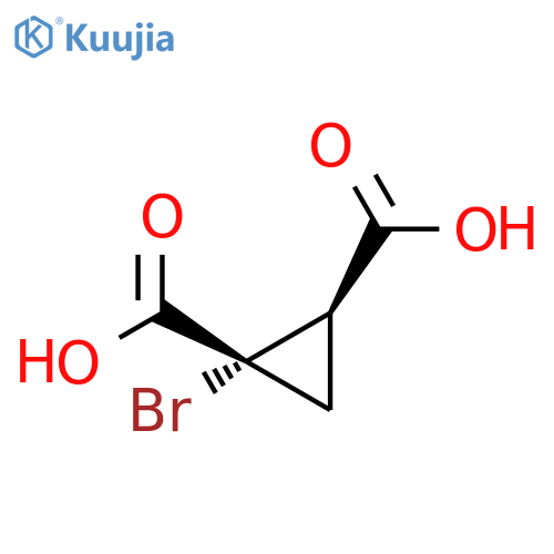 1,2-Cyclopropanedicarboxylic acid, 1-bromo-, cis- (9CI) structure