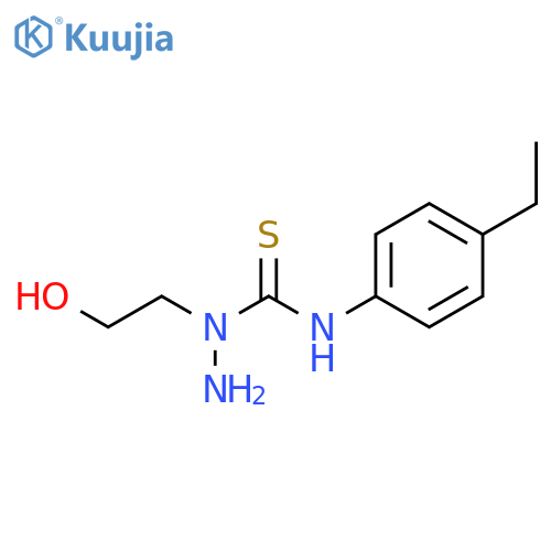 Hydrazinecarbothioamide, N-(4-ethylphenyl)-1-(2-hydroxyethyl)- structure
