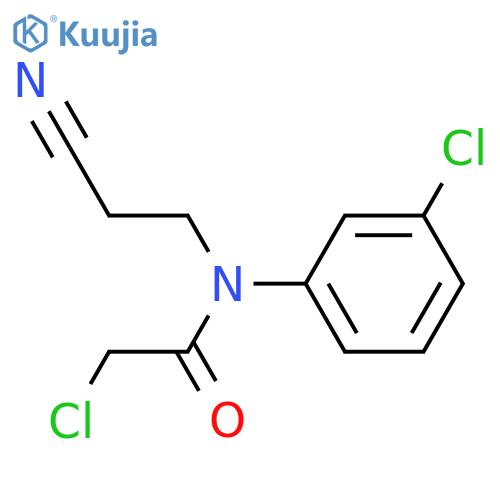 2-chloro-N-(3-chlorophenyl)-N-(2-cyanoethyl)acetamide structure