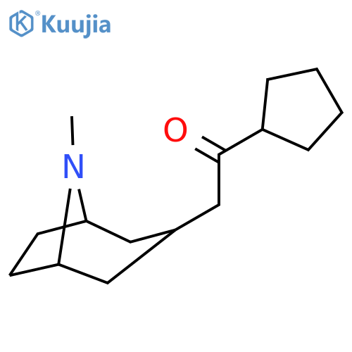 Ethanone, 1-cyclopentyl-2-(8-methyl-8-azabicyclo[3.2.1]oct-3-yl)- structure