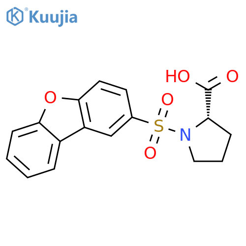 L-Proline, 1-(2-dibenzofuranylsulfonyl)- structure