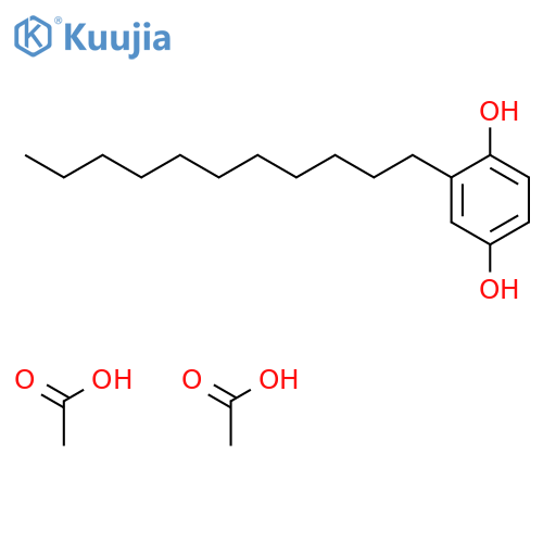 1,4-Benzenediol, 2-undecyl-, diacetate structure
