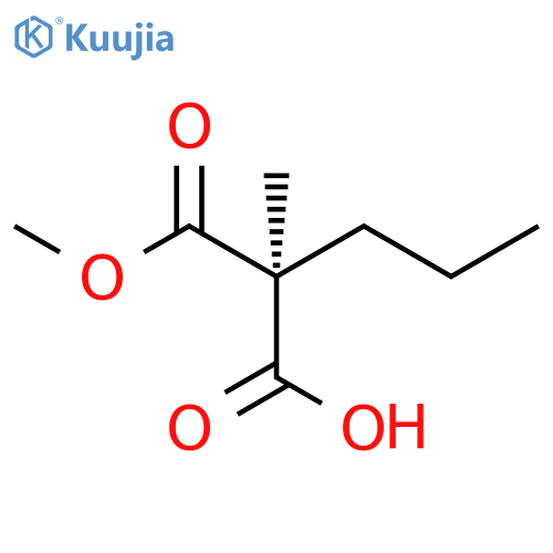 Propanedioic acid, methylpropyl-, monomethyl ester, (S)- structure