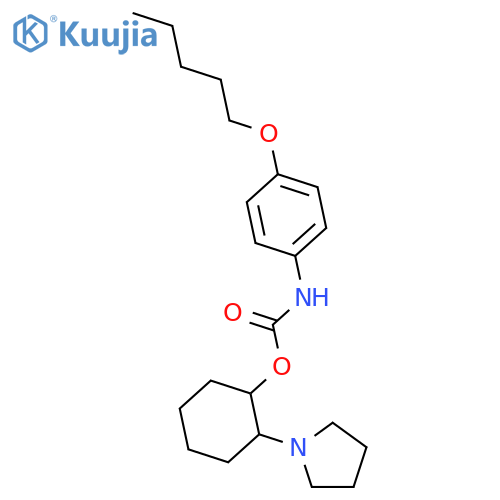 Carbamic acid,[4-(pentyloxy)phenyl]-, 2-(1-pyrrolidinyl)cyclohexyl ester (9CI) structure