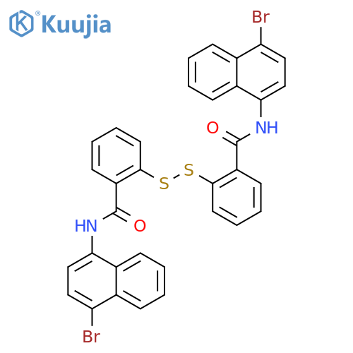 2,2'-disulfanediylbis[N-(4-bromonaphthalen-1-yl)benzamide] structure