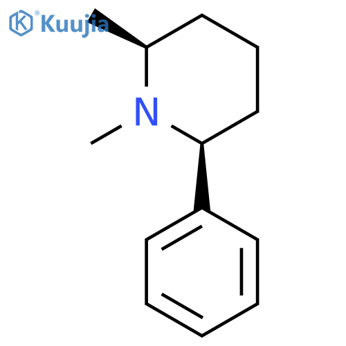 Piperidine, 1,2-dimethyl-6-phenyl-, cis- structure