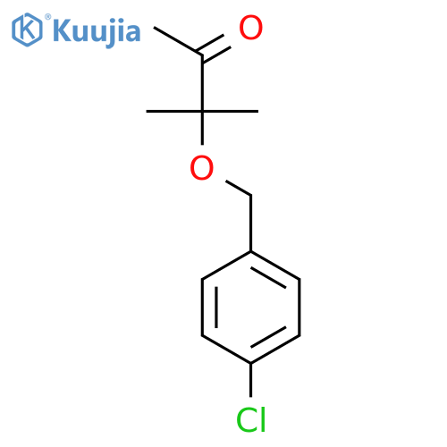 2-Butanone, 3-[(4-chlorophenyl)methoxy]-3-methyl- structure