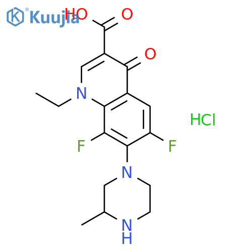 Lomefloxacin hydrochloride structure