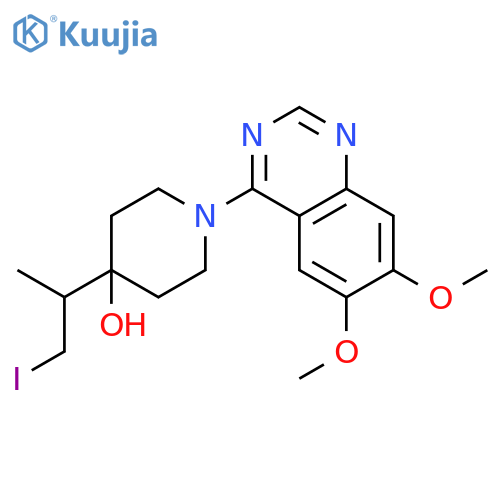 4-Piperidinol, 1-(6,7-dimethoxy-4-quinazolinyl)-4-(2-iodo-1-methylethyl)- structure