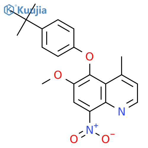 Quinoline, 5-[4-(1,1-dimethylethyl)phenoxy]-6-methoxy-4-methyl-8-nitro- structure