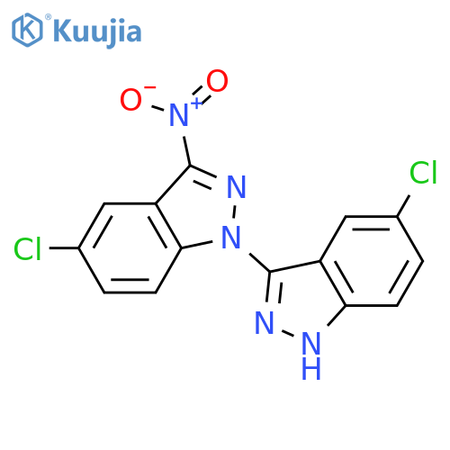 1,3'-Bi-1H-indazole, 5,5'-dichloro-3-nitro- structure
