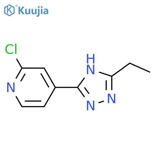 Pyridine, 2-chloro-4-(5-ethyl-1H-1,2,4-triazol-3-yl)- structure