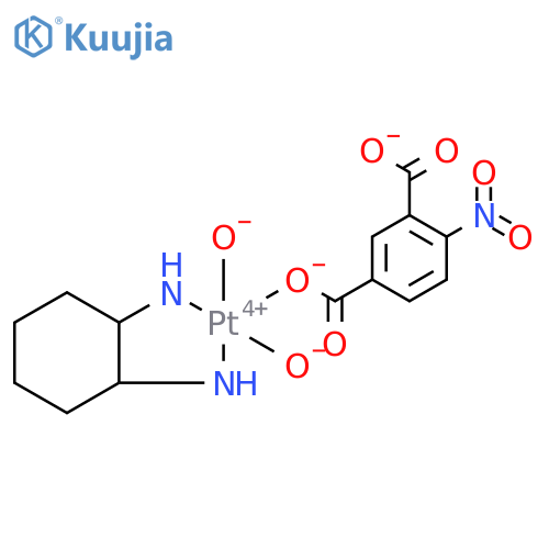 platinum(4+) dihydroxide 4-nitrobenzene-1,3-dicarboxylate cyclohexane-1,2-diamine (1:1) structure