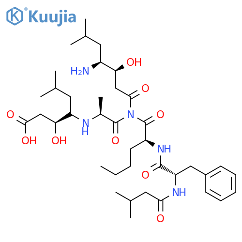 Isovaleryl-Phe-Nle-Sta-Ala-Sta-OH structure