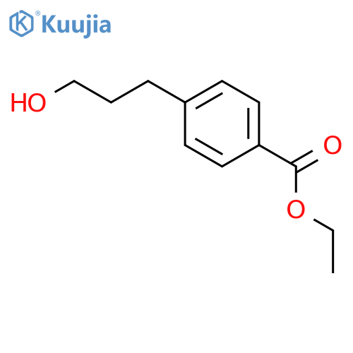 Benzoic acid, 4-(3-hydroxypropyl)-, ethyl ester structure