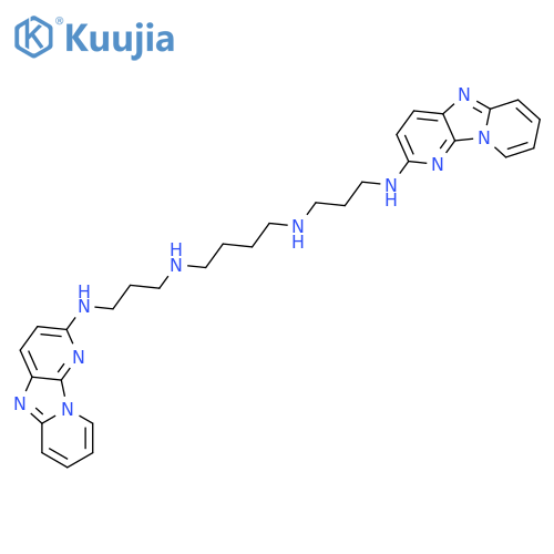 N,N'-bis[3-(imidazo[1,2-a:5,4-b']dipyridin-2-ylamino)propyl]butane-1,4-diamine structure