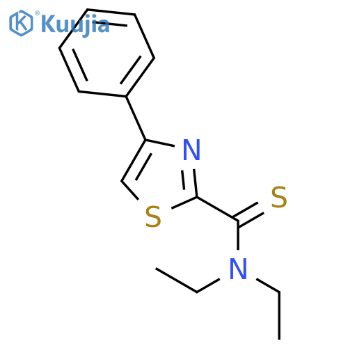 2-Thiazolecarbothioamide, N,N-diethyl-4-phenyl- structure