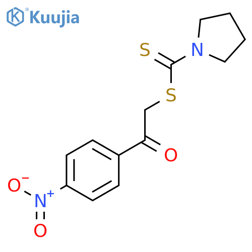 1-Pyrrolidinecarbodithioic acid, 2-(4-nitrophenyl)-2-oxoethyl ester structure