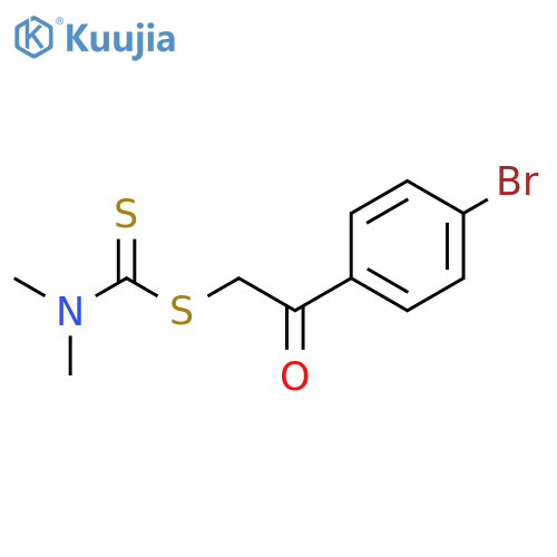 Carbamodithioic acid, dimethyl-, 2-(4-bromophenyl)-2-oxoethyl ester structure