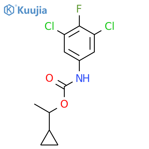 Carbamic acid, (3,5-dichloro-4-fluorophenyl)-, 1-cyclopropylethyl ester structure