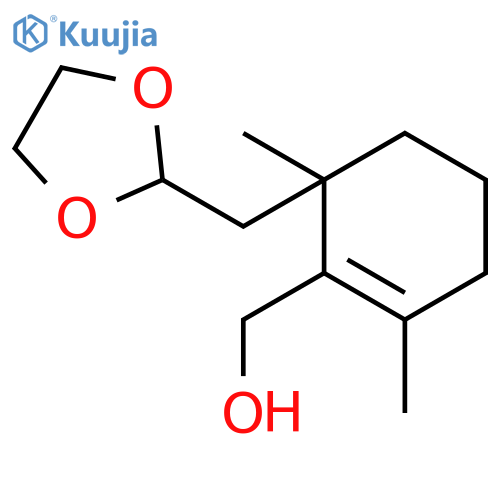 1-Cyclohexene-1-methanol, 6-(1,3-dioxolan-2-ylmethyl)-2,6-dimethyl- structure