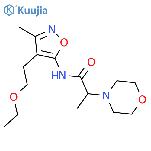 N-[4-(2-ethoxyethyl)-3-methylisoxazol-5-yl]-2-morpholin-4-ylpropanamide structure