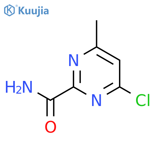 4-Chloro-6-methylpyrimidine-2-carboxamide structure