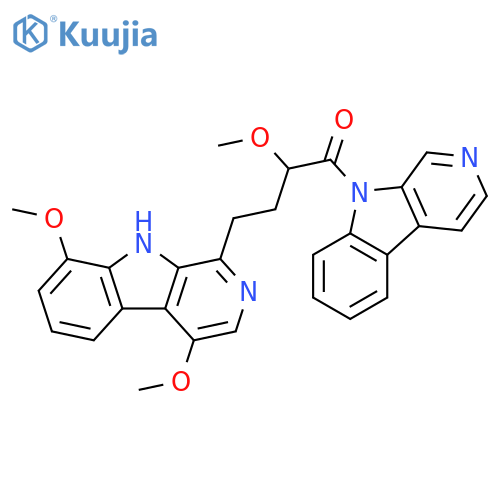 1-Butanone, 4-(4,8-dimethoxy-9H-pyrido[3,4-b]indol-1-yl)-2-methoxy-1-(9H-pyrido[3,4-b]indol-9-yl)- structure