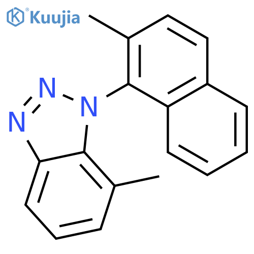 1H-Benzotriazole, 7-methyl-1-(2-methyl-1-naphthalenyl)- structure