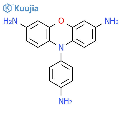 10H-Phenoxazine-3,7-diamine, 10-(4-aminophenyl)- structure
