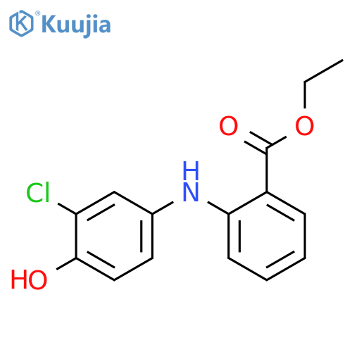 Benzoic acid, 2-[(3-chloro-4-hydroxyphenyl)amino]-, ethyl ester structure
