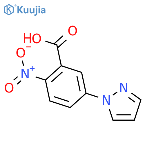 2-Nitro-5-(1H-pyrazol-1-yl)benzoic acid structure