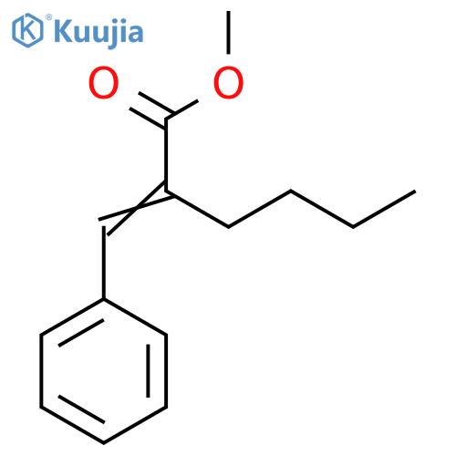 Hexanoic acid, 2-(phenylmethylene)-, methyl ester, (E)- structure
