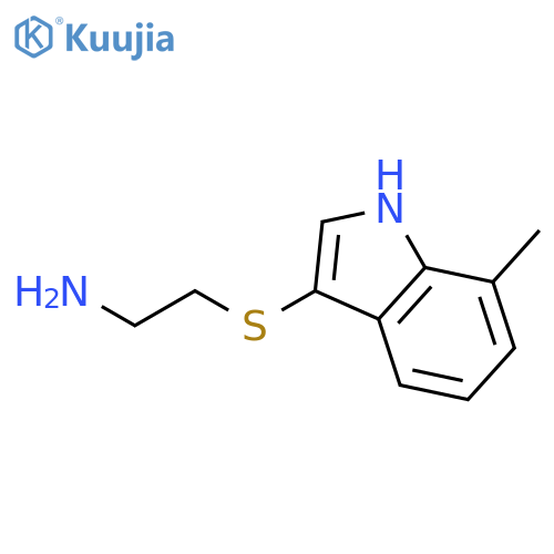 Ethanamine, 2-[(7-methyl-1H-indol-3-yl)thio]- structure
