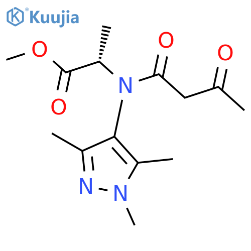 L-Alanine,N-(1,3-dioxobutyl)-N-(1,3,5-trimethyl-1H-pyrazol-4-yl)-, methyl ester structure