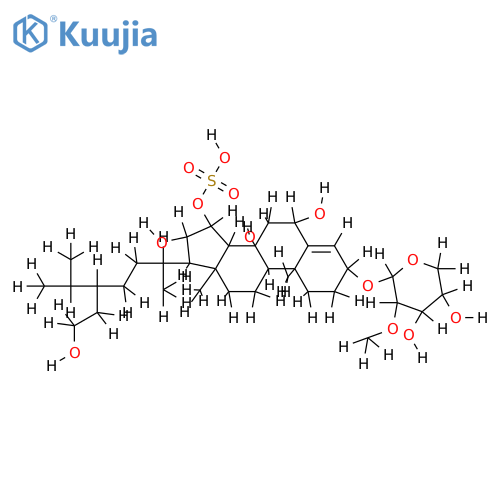 3-O-(2-O-Methyl-beta-D-xylopyranoside),15-sulfate-(3beta,6beta,8beta,15alpha,16beta,24R)-Stigmast-4-ene-3,6,8,15,16,29-hexol structure
